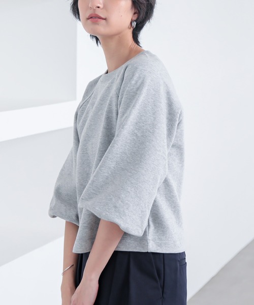for/c(フォーシー)の「バルーンスリーブトップス【サスティナブル】(Tシャツ/カットソー・レディース・オフホワイト/ライトグレー/ブラック/イエロー・M/L)」の8枚目の写真