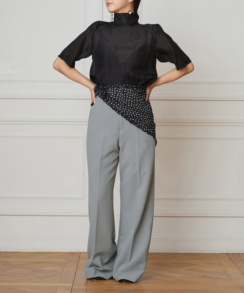IENA LA BOUCLE（イエナラブークル）の「《追加》《洗濯機洗い可》IENA LA BOUCLE ソフトダブルクロススラックス（スラックス・レディース・グレー/ブラック・40/38/36/34）」の18枚目の写真