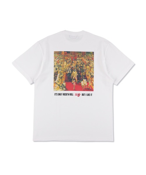 WIND AND SEA（ウィンダンシー）の「THE ROLLING STONES x WDS IT”S ONLY ROCK”N ROLL TEE（Tシャツ/カットソー・メンズ・ブラック/ホワイト・LARGE/MEDIUM/X-LARGE）」の2枚目の写真