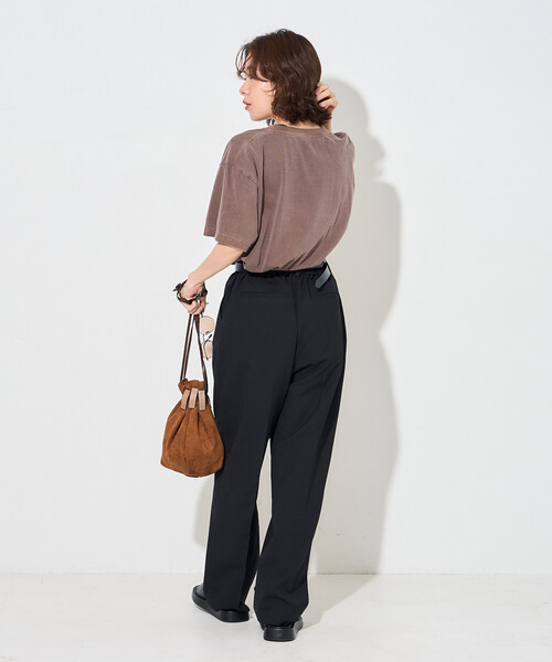 FREAK'S STORE(フリークスストア)の「接触冷感/UVカット LINEN TOUCH タック イージーパンツ/リネンタッチ(スラックス・レディース・グレー/ブラック/ベージュ/ネイビー・MEDIUM/SMALL)」の17枚目の写真