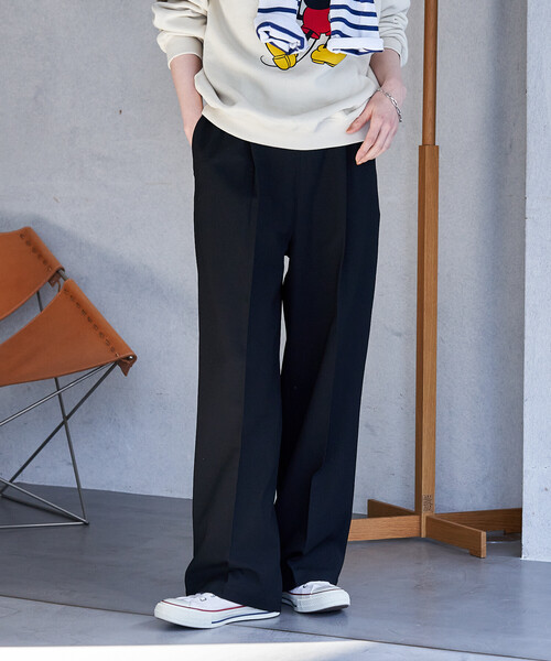 FREAK'S STORE(フリークスストア)の「接触冷感/UVカット LINEN TOUCH タック イージーパンツ/リネンタッチ(スラックス・レディース・グレー/ブラック/ベージュ/ネイビー・MEDIUM/SMALL)」の19枚目の写真