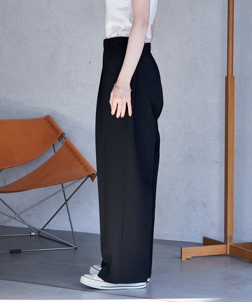 FREAK'S STORE(フリークスストア)の「接触冷感/UVカット LINEN TOUCH タック イージーパンツ/リネンタッチ(スラックス・レディース・グレー/ブラック/ベージュ/ネイビー・MEDIUM/SMALL)」の17枚目の写真