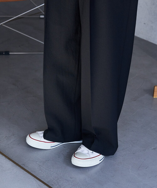 FREAK'S STORE(フリークスストア)の「接触冷感/UVカット LINEN TOUCH タック イージーパンツ/リネンタッチ(スラックス・レディース・グレー/ブラック/ベージュ/ネイビー・MEDIUM/SMALL)」の11枚目の写真
