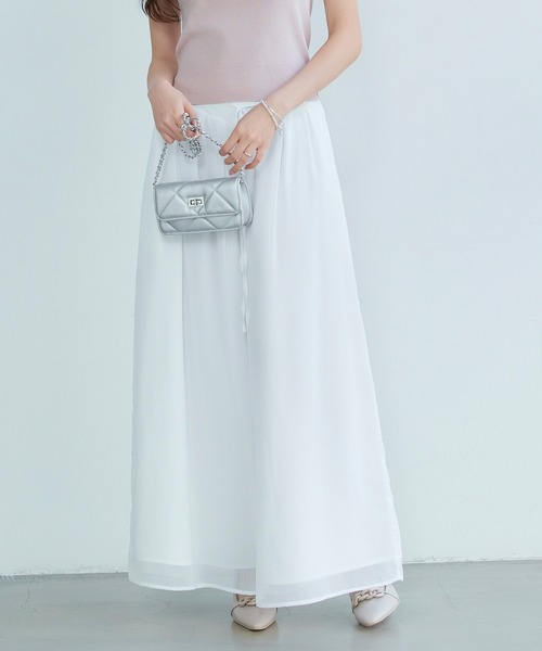 SAISON DE PAPILLON（セゾンドパピヨン）の「【2026SS新作】レーディス ワイドパンツ リボン付き シワ加工 体型カバー 通勤 きれいめ オフィスカジュアル（その他パンツ・レディース・ホワイト・M/S/L）」の8枚目の写真