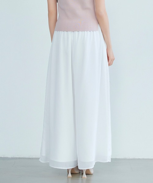 SAISON DE PAPILLON（セゾンドパピヨン）の「【2026SS新作】レーディス ワイドパンツ リボン付き シワ加工 体型カバー 通勤 きれいめ オフィスカジュアル（その他パンツ・レディース・ホワイト・M/S/L）」の9枚目の写真