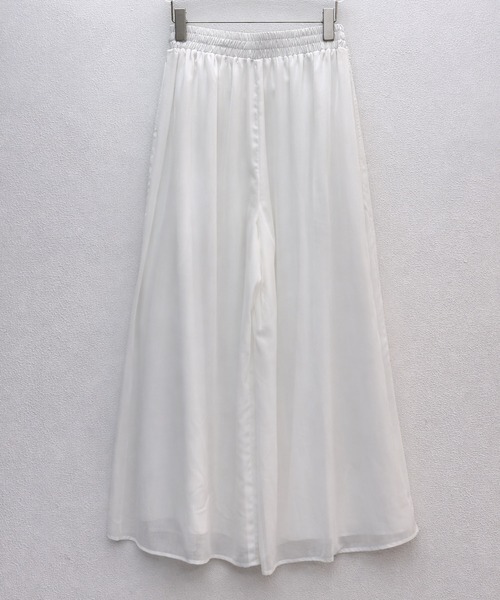 SAISON DE PAPILLON（セゾンドパピヨン）の「【2026SS新作】レーディス ワイドパンツ リボン付き シワ加工 体型カバー 通勤 きれいめ オフィスカジュアル（その他パンツ・レディース・ホワイト・M/S/L）」の16枚目の写真