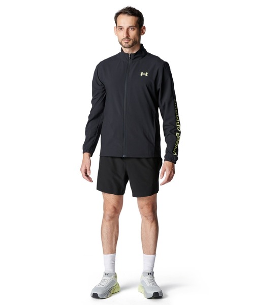 UNDER ARMOUR(アンダーアーマー)の「アンダーアーマー UAフレッシュウーブン フルジップ ジャケット(ジャージ・メンズ・ブラック×イエロー・3L/LL/L/M/S)」の6枚目の写真