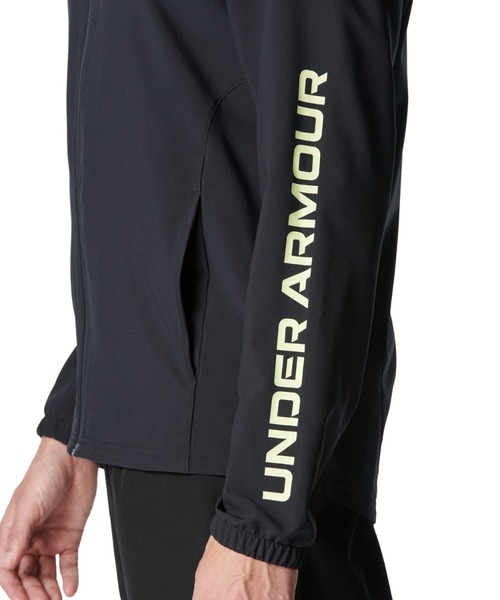 UNDER ARMOUR(アンダーアーマー)の「アンダーアーマー UAフレッシュウーブン フルジップ ジャケット(ジャージ・メンズ・ブラック×イエロー・3L/LL/L/M/S)」の8枚目の写真