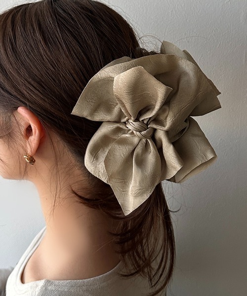 apres jour clair】リボンデザインヘアクリップ（バレッタ/ヘア