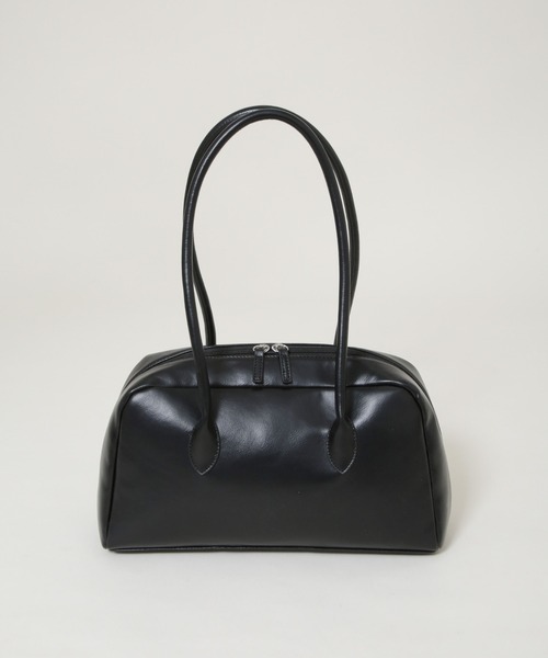 NANO universe(ナノユニバース)の「横型ボストンバッグ(ボストンバッグ・レディース・ブラック/ベージュ・F)」の6枚目の写真