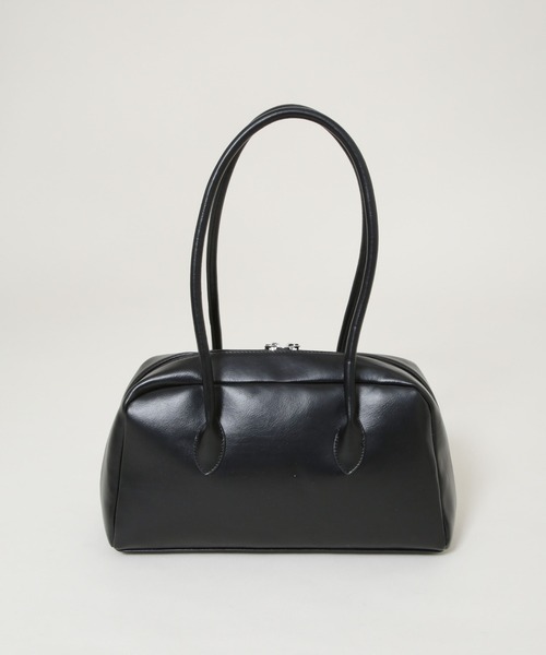 NANO universe(ナノユニバース)の「横型ボストンバッグ(ボストンバッグ・レディース・ブラック/ベージュ・F)」の8枚目の写真