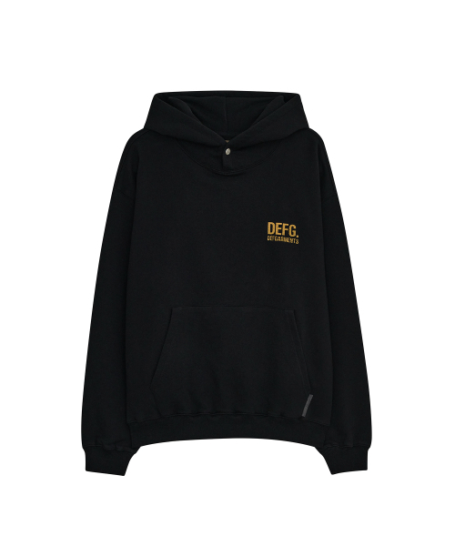CRACK LOGO SWEAT HOOD [BLACK] — чёрная худи с треснувшим логотипом