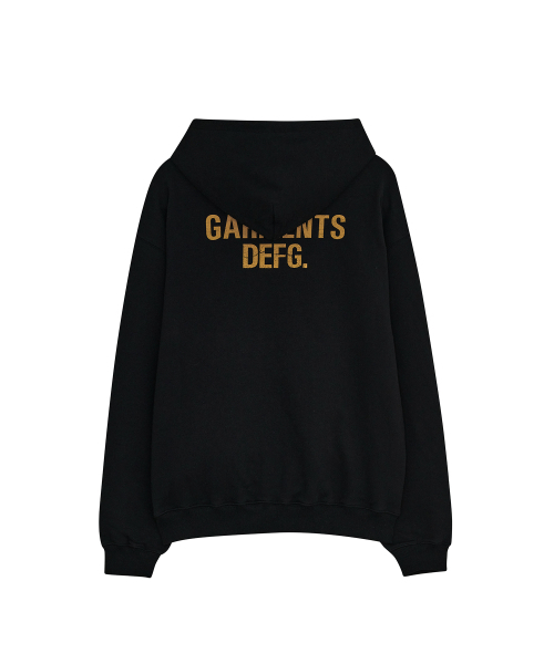DEFGARMENTS（デフグラメンツ）の「CRACK LOGO SWEAT HOOD [BLACK]（パーカー・レディース・その他・MEDIUM/LARGE）」の2枚目の写真