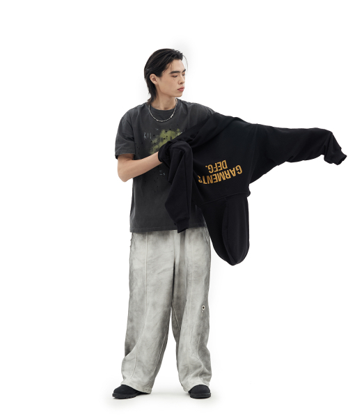 DEFGARMENTS（デフグラメンツ）の「CRACK LOGO SWEAT HOOD [BLACK]（パーカー・レディース・その他・MEDIUM/LARGE）」の5枚目の写真