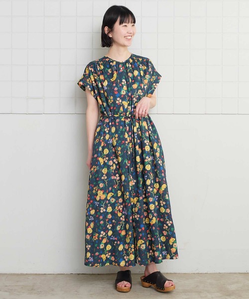 l'atelier du savon(アトリエドサボン)の「夏のフルーツプリント フレンチギャザーワンピース(ワンピース・レディース・ネイビー/ホワイト・FREE)」の12枚目の写真