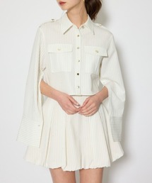 ワークディティールクロップドシャツ 春服