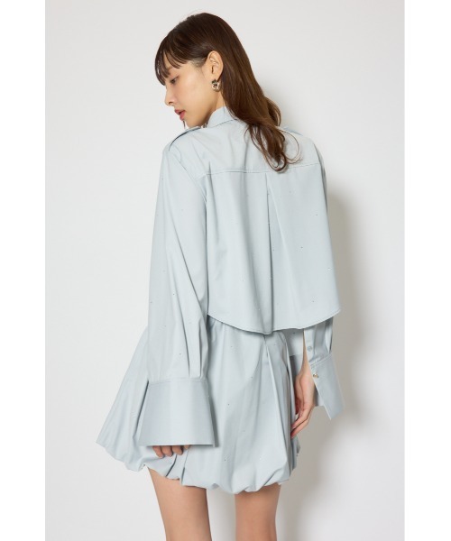 rienda(リエンダ)の「ワークディティールクロップドシャツ 春服(シャツ/ブラウス・レディース・ライトブルー/マルチ/イエロー・FREE)」の9枚目の写真