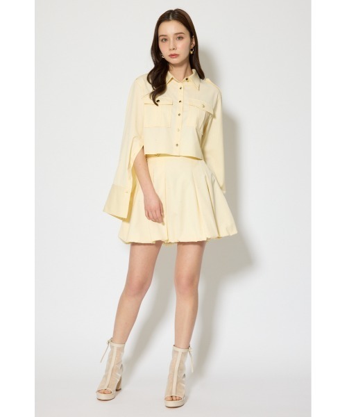rienda(リエンダ)の「ワークディティールクロップドシャツ 春服(シャツ/ブラウス・レディース・ライトブルー/マルチ/イエロー・FREE)」の13枚目の写真