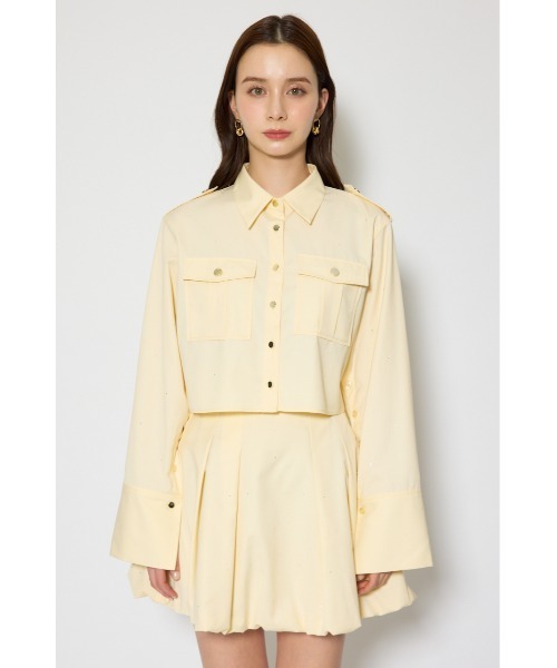 rienda(リエンダ)の「ワークディティールクロップドシャツ 春服(シャツ/ブラウス・レディース・ライトブルー/マルチ/イエロー・FREE)」の18枚目の写真