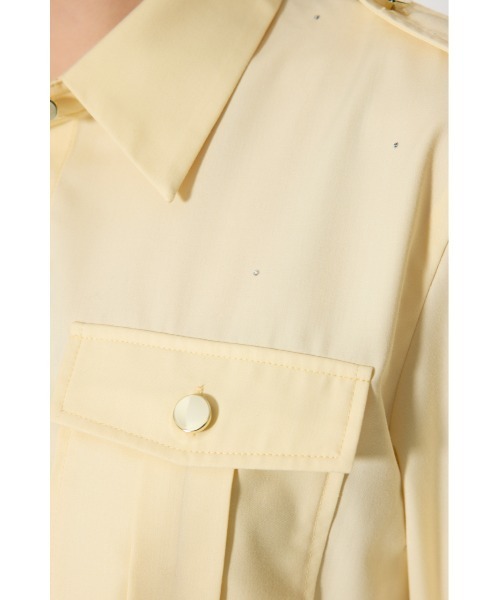 rienda(リエンダ)の「ワークディティールクロップドシャツ 春服(シャツ/ブラウス・レディース・ライトブルー/マルチ/イエロー・FREE)」の19枚目の写真