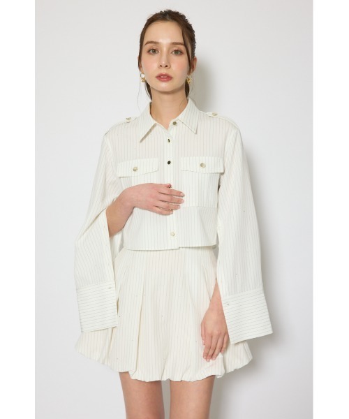 rienda(リエンダ)の「ワークディティールクロップドシャツ 春服(シャツ/ブラウス・レディース・ライトブルー/マルチ/イエロー・FREE)」の20枚目の写真