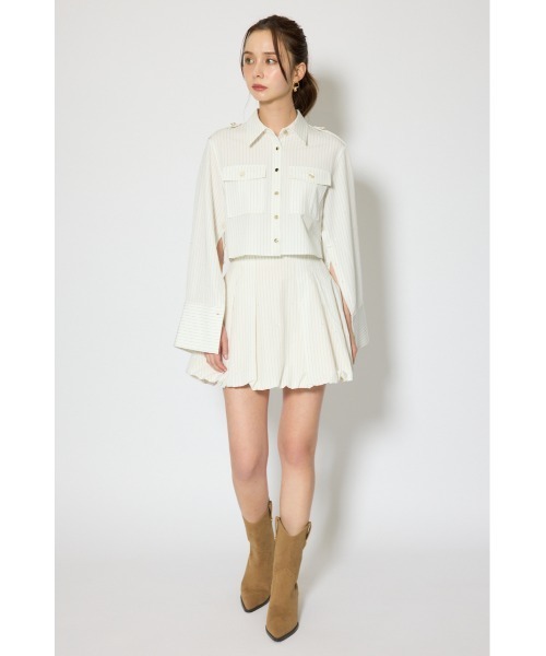 rienda(リエンダ)の「ワークディティールクロップドシャツ 春服(シャツ/ブラウス・レディース・ライトブルー/マルチ/イエロー・FREE)」の21枚目の写真