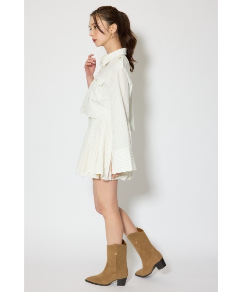 rienda(リエンダ)の「ワークディティールクロップドシャツ 春服(シャツ/ブラウス・レディース・ライトブルー/マルチ/イエロー・FREE)」の22枚目の写真