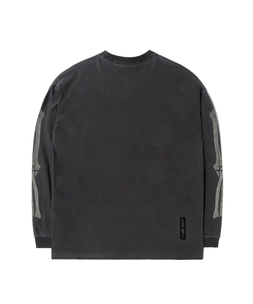 QT8 GARMENTS(キューティーエイトガーメント)の「LB Life Bones Washed Long Sleeve (Charcoal)(Tシャツ/カットソー・メンズ・その他・MEDIUM/LARGE/X-LARGE)」の3枚目の写真