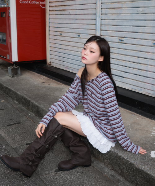 ROSEFRANTZ（ロゼフランツ）の「Stripe Button Long Sleeve [Blue]（Tシャツ/カットソー・レディース・ブルー・OS）」の17枚目の写真