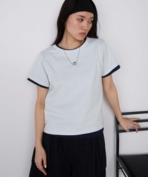 【forksy.】レイヤード クルーネック コンパクトTシャツ 2枚セット / UVカット・汗ジミ防止