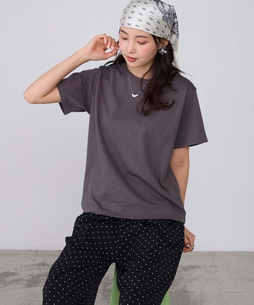 forksy.(フォルクシー)の「【forksy.】レイヤード クルーネック コンパクトTシャツ 2枚セット / UVカット・汗ジミ防止(Tシャツ/カットソー・レディース・イエロー系/ネイビー系/グレー系/ホワイト系/ピンク系・FREE)」の16枚目の写真