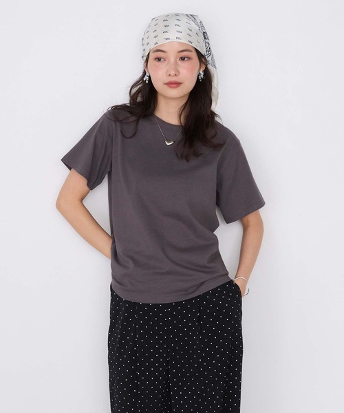 forksy.(フォルクシー)の「【forksy.】レイヤード クルーネック コンパクトTシャツ 2枚セット / UVカット・汗ジミ防止(Tシャツ/カットソー・レディース・イエロー系/ネイビー系/グレー系/ホワイト系/ピンク系・FREE)」の18枚目の写真