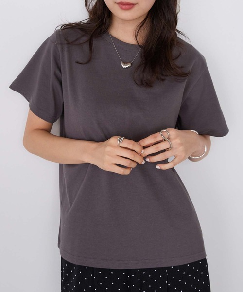 forksy.(フォルクシー)の「【forksy.】レイヤード クルーネック コンパクトTシャツ 2枚セット / UVカット・汗ジミ防止(Tシャツ/カットソー・レディース・イエロー系/ネイビー系/グレー系/ホワイト系/ピンク系・FREE)」の21枚目の写真