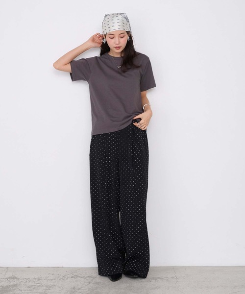 forksy.(フォルクシー)の「【forksy.】レイヤード クルーネック コンパクトTシャツ 2枚セット / UVカット・汗ジミ防止(Tシャツ/カットソー・レディース・イエロー系/ネイビー系/グレー系/ホワイト系/ピンク系・FREE)」の22枚目の写真
