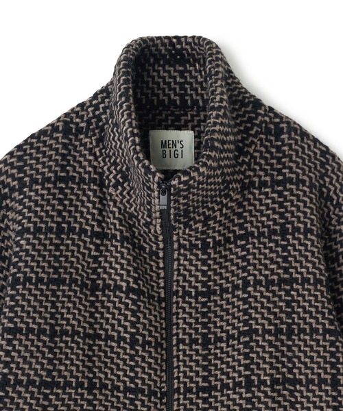 MEN'S BIGI(メンズビギ)の「《John Braniganコラボ》スタンドカラーニットブルゾン(ブルゾン・メンズ・ブラック/ブラウン・02/03)」の10枚目の写真