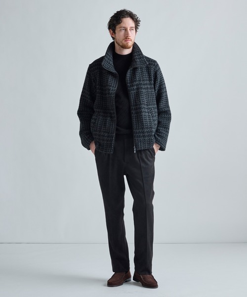 MEN'S BIGI(メンズビギ)の「《John Braniganコラボ》スタンドカラーニットブルゾン(ブルゾン・メンズ・ブラック/ブラウン・02/03)」の7枚目の写真