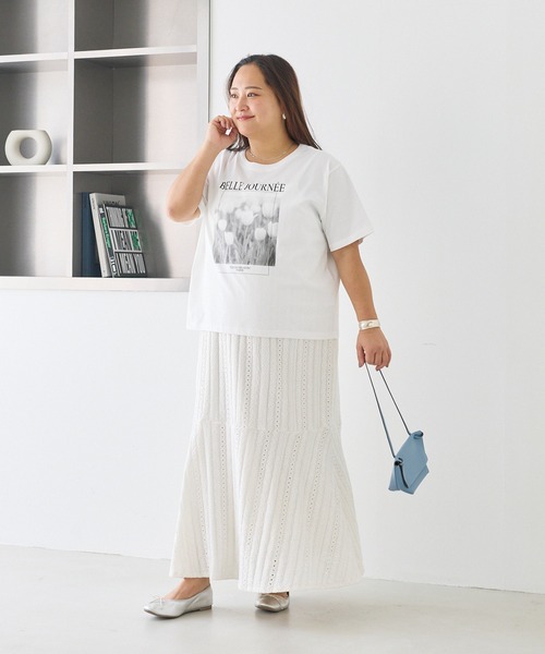 LAVEANGE(ラビアンジェ)の「カットレースキャミワンピース(ワンピース・レディース・ブラック/オフホワイト・5L/4L/3L/LL/M)」の16枚目の写真