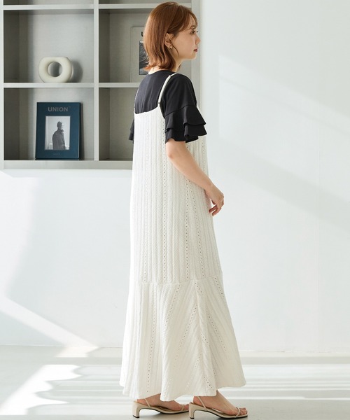 LAVEANGE(ラビアンジェ)の「カットレースキャミワンピース(ワンピース・レディース・ブラック/オフホワイト・5L/4L/3L/LL/M)」の22枚目の写真