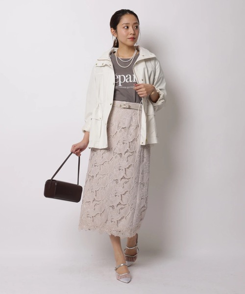 JUSGLITTY（ジャスグリッティー）の「ロゴＴシャツ（Tシャツ/カットソー・レディース・チャコールグレー/ホワイト・2）」の8枚目の写真