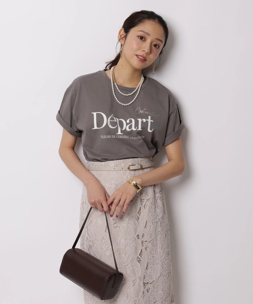 JUSGLITTY（ジャスグリッティー）の「ロゴＴシャツ（Tシャツ/カットソー・レディース・チャコールグレー/ホワイト・2）」の10枚目の写真