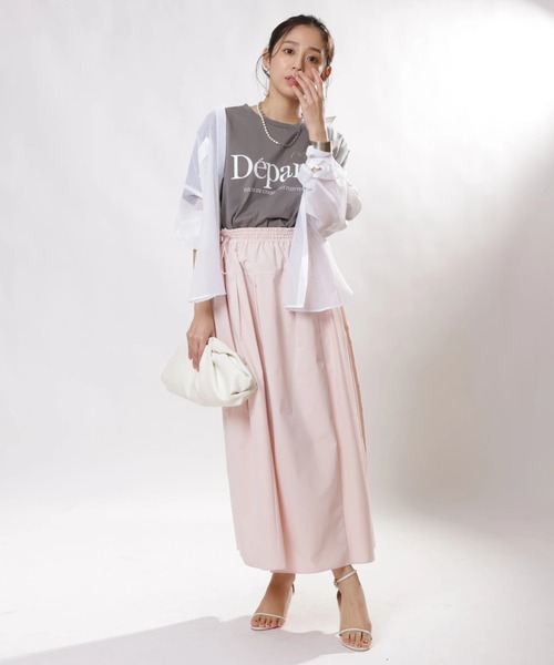 JUSGLITTY（ジャスグリッティー）の「ロゴＴシャツ（Tシャツ/カットソー・レディース・チャコールグレー/ホワイト・2）」の16枚目の写真