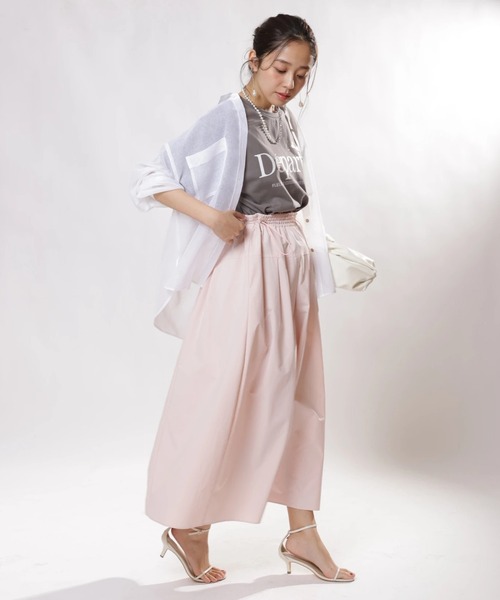 JUSGLITTY（ジャスグリッティー）の「ロゴＴシャツ（Tシャツ/カットソー・レディース・チャコールグレー/ホワイト・2）」の17枚目の写真