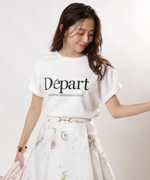 JUSGLITTY（ジャスグリッティー）の「ロゴＴシャツ（Tシャツ/カットソー・レディース・チャコールグレー/ホワイト・2）」の19枚目の写真