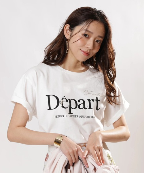 JUSGLITTY（ジャスグリッティー）の「ロゴＴシャツ（Tシャツ/カットソー・レディース・チャコールグレー/ホワイト・2）」の20枚目の写真
