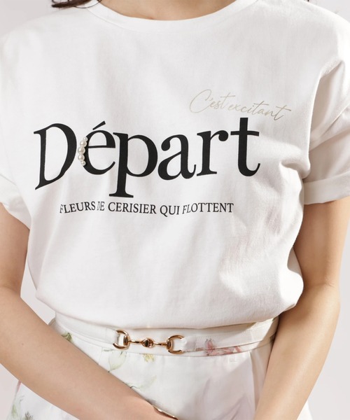 JUSGLITTY（ジャスグリッティー）の「ロゴＴシャツ（Tシャツ/カットソー・レディース・チャコールグレー/ホワイト・2）」の21枚目の写真