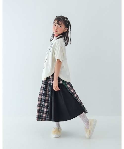 unica（ユニカ）の「もじもじベアーTシャツ（Tシャツ/カットソー・キッズ・チャコール/オフホワイト/ブルー・M/L/XL/S）」の6枚目の写真