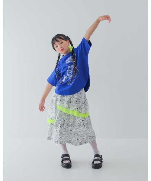 unica（ユニカ）の「もじもじベアーTシャツ（Tシャツ/カットソー・キッズ・チャコール/オフホワイト/ブルー・M/L/XL/S）」の11枚目の写真