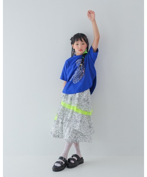 unica（ユニカ）の「もじもじベアーTシャツ（Tシャツ/カットソー・キッズ・チャコール/オフホワイト/ブルー・M/L/XL/S）」の13枚目の写真