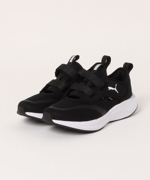PUMA(プーマ)の「PUMA プーマ SOFTRIDE MOVE ON R JF レディースサンダルスニーカー ウォーキング(ソフトライド ムーブオンラクJF)(スニーカー・レディース・ブラック/アイボリー/ライトグレー・23.0cm/25.5cm/24.5cm/23.5cm/22.5cm/25.0cm/24.0cm)」の1枚目の写真