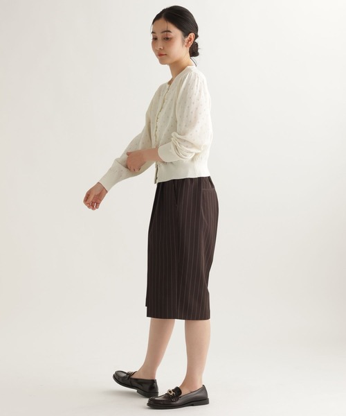 studio CLIP（スタディオクリップ）の「【daily CLIP】アイレットギャザーカーディガン（カーディガン/ボレロ・レディース・ピンク/ホワイト/ネイビー・FREE）」の8枚目の写真